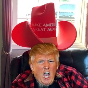 Trump MAGA  Red Large Cowboy Hat